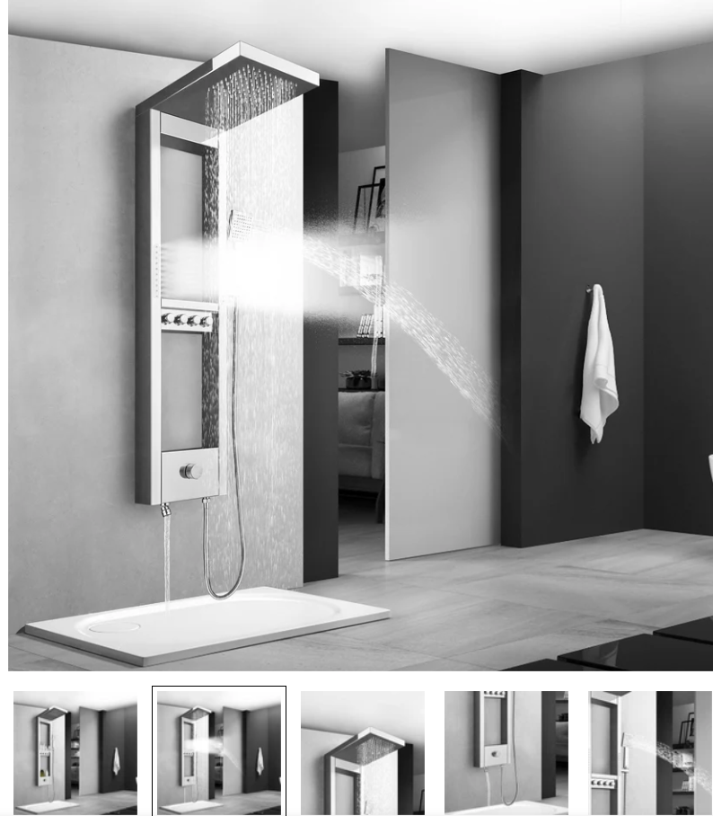 NEW ARRIVAL SP-8119C Stainless Steel Shower Panel