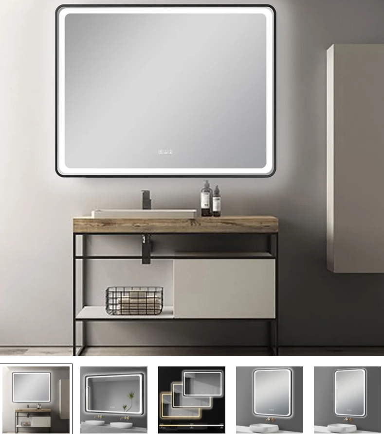 56" LED Miles Mirror (Matte Black)